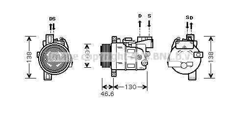 Компрессор, кондиционер BWK319 AVA