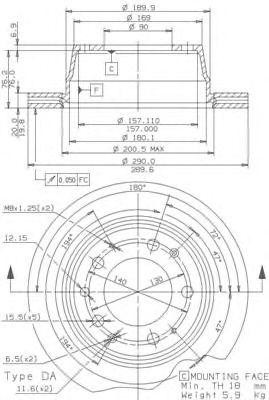 Тормозной диск 09.5784.10 BREMBO