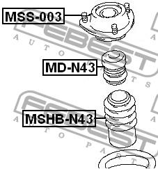 Отбойник амортизатора подвески MD-N43 FEBEST
