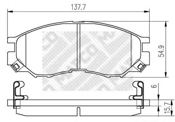 Комплект тормозных колодок, диско 6341 MAPCO