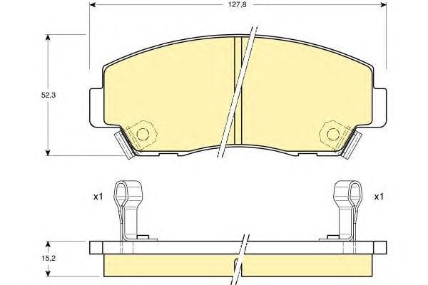 Комплект тормозных колодок, диско 6109779 GIRLING