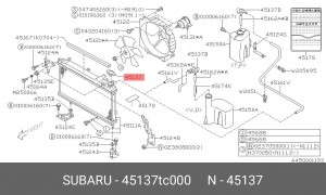 Крышка, радиатор 45137TC000 SUBARU