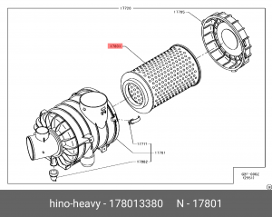 Воздушный фильтр 178013380 HINO