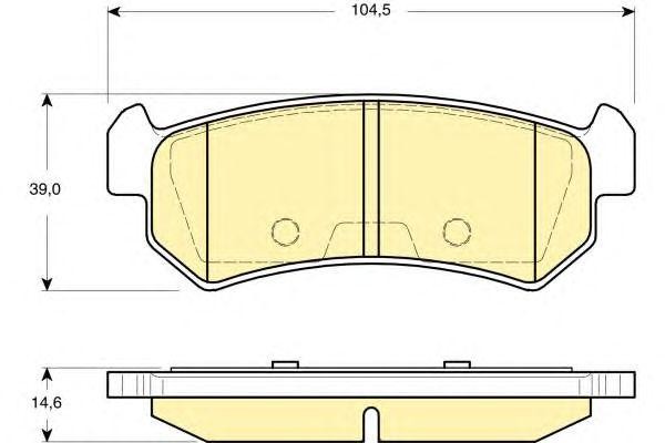 Комплект тормозных колодок, диско 6133489 GIRLING