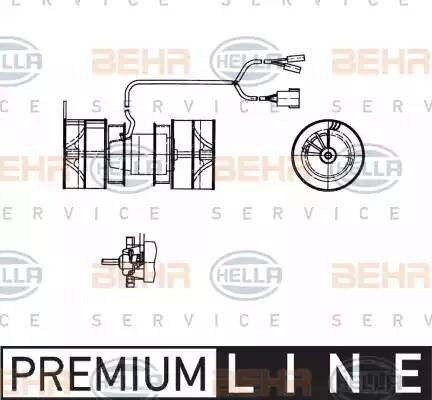 Электродвигатель, вентиляция салона 8EW009157741 HELLA