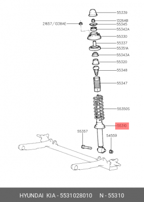 Амортизатор 5531028010 HYUNDAI KIA
