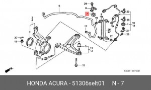 Втулка стабилизатора 51306-SEL-T01 HONDA