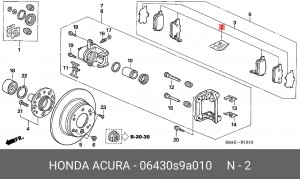 Колодки тормозные дисковые 06430-S9A-010 HONDA