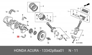 Деталь 13342P8AA01 HONDA