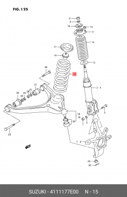 Пружина ходовой части 41111-77E00 SUZUKI