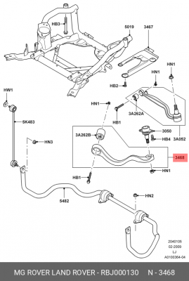 Рычаг независимой подвески колеса, подвеска колеса RBJ000130 LAND ROVER
