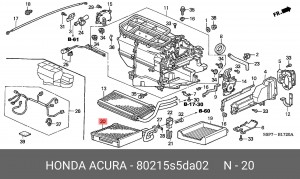 Испаритель, кондиционер 80215S5DA02 HONDA
