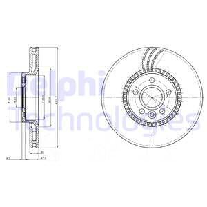 Тормозной диск BG3784 DELPHI