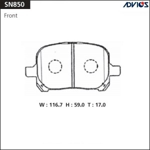 Колодки тормозные дисковые SN850 ADVICS