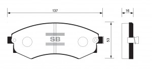 Колодки тормозные дисковые SP1054F SANGSIN