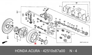 Тормозной диск 42510S87A00 HONDA