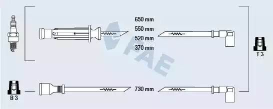 Ккомплект проводов зажигания 85740 FAE