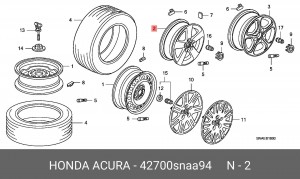 Диск колеса 42700SNAA94 HONDA