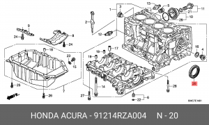 Сальник коленвала 91214RZA004 HONDA