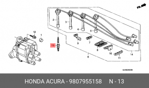 Свеча зажигания 9807955158 HONDA