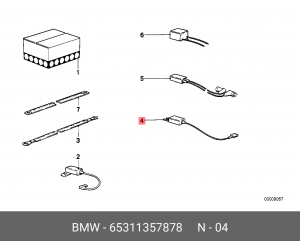 Конденсатор, система зажигания 65 31 1 357 878 BMW