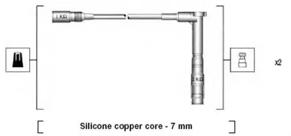 Ккомплект проводов зажигания 941115220661 MAGNETI MARELLI