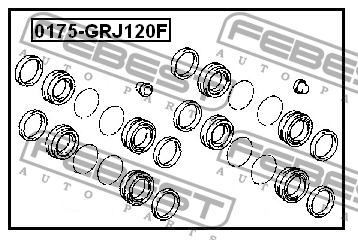 Суппорт тормозной (ремкомплект) 0175-GRJ120F FEBEST