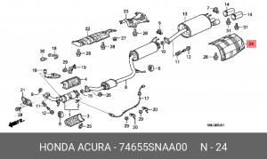 Накладка защитная глушителя 74655SNAA00 HONDA
