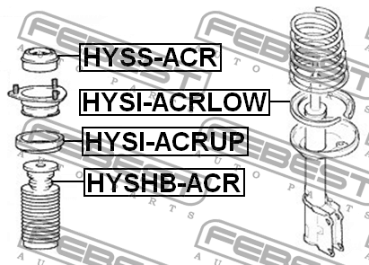 Проставка пружины подвески HYSI-ACRLOW FEBEST
