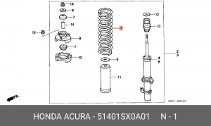 Пружина ходовой части 51401SX0A01 HONDA