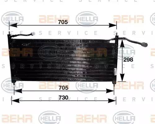 Конденсатор, кондиционер 8FC351035101 HELLA