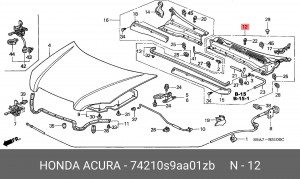 Деталь 74210S9AA01ZB HONDA