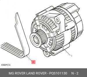 Поликлиновой ремень PQS101130 LAND ROVER