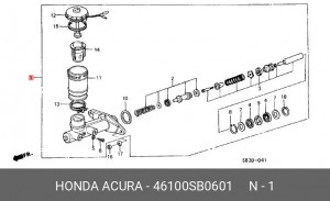Главный тормозной цилиндр 46100SB0601 HONDA