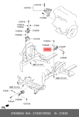 Подушка двигателя 218301R050 HYUNDAI KIA