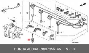 Свеча зажигания 980795614N HONDA