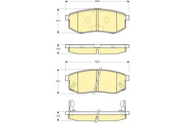 Комплект тормозных колодок, диско 6132609 GIRLING