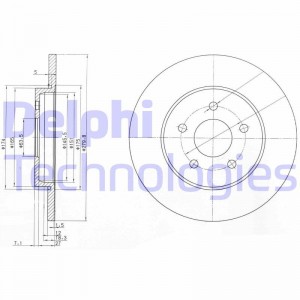 Тормозной диск BG3663 DELPHI