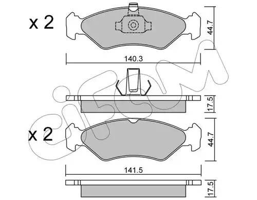 Комплект тормозных колодок, диско 822-088-0 CIFAM
