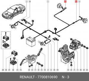 Датчик, частота вращения колеса 7700810690 RENAULT