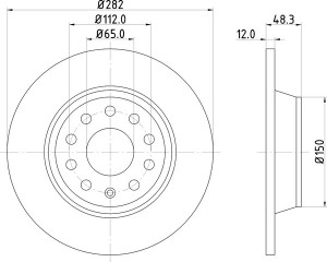 Тормозной диск MDC1698 MINTEX