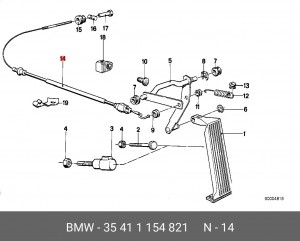 Тросик газа 35 41 1 154 821 BMW