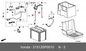 Болт крепления 31513SP0010 HONDA