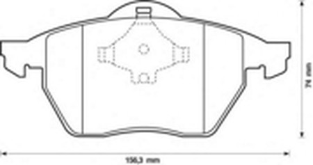 Комплект тормозных колодок, диско 571935B BENDIX JURID