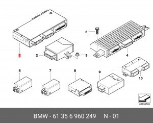 Блок управления комфорта 61 35 6 960 249 BMW