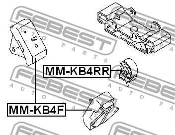 Подушка двигателя MM-KB4F FEBEST