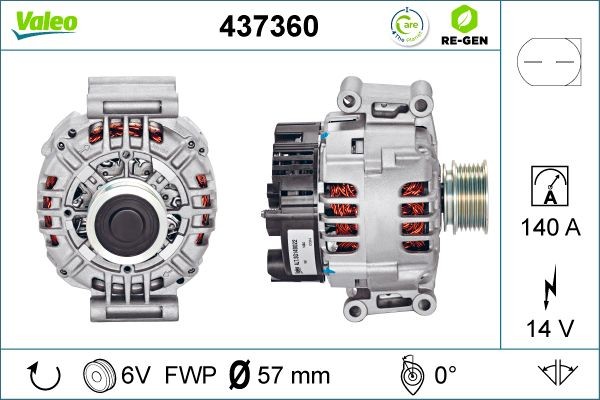 Генератор 437360 VALEO PHC