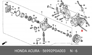 Поликлиновой ремень 56992-P0A-003 HONDA