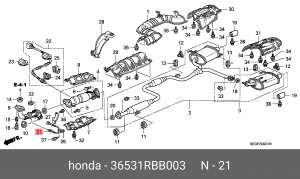 Лямбда-зонд 36531RBB003 HONDA
