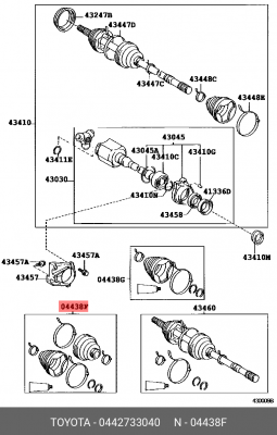Пыльник ШРУСа (комплект) 04427-33040 DAIHATSU